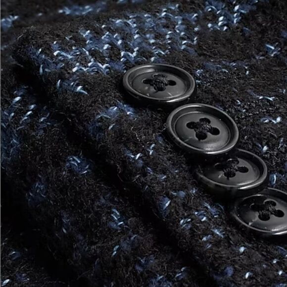 ExpressâPlaidâWool-BlendâTopcoatâsizeâM - Picture 2 of 9